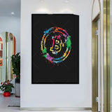 Cryptocurrency Art Poster Canvas Printing For Office Wall Decor