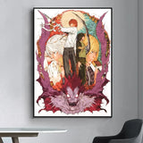 Hot Anime Death Note Canvas Prints Poster Figure Ryuk Yagami Raito L Misa Amane Wall Art Home Decoration Art Poster Fans Gifts