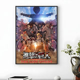 Popular Anime A-Attack on Titan Poster HD Waterproof Self-Adhesive Wall Art Multi-Scene Application
