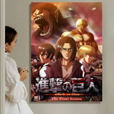 A-A-Attack On T-T-Titan S-s-Season Anime Painting Calligraphy HD Waterproof Canvas Poster Art: Aesthetic Wall Decor Home