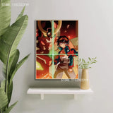 Gurren Lagann Anime Canvas Wall Art x  Modern Home Decor Poster for Bedroom or Living Room Personalized Gift Stylish Family Deco