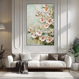 Handmade Oil Painting Canvas Wall Art Decoration 3D Texture Flowers Modern Abstract For Home Room Decor Internet Celebrity Style Rolled Frameless Unstretched Painting