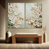 Handmade Oil Painting Canvas Wall Art Decoration 3D Texture Flowers Modern Abstract For Home Room Decor Internet Celebrity Style Rolled Frameless Unstretched Painting