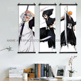 Anime BLEACH Figures Posters Kurosaki Ichigo Wall Art Scrolls Picture Kuchiki Rukia Home Decor Canvas Japanese Hanging Painting