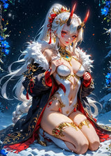 Fantasy Art Sexy Cartoon Animal Roleplay Anime Girl Dark Demon Witch Abstract Poster Canvas Painting Wall Art Picture Home De