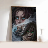 Popular Japanese Anime Attack on Titan Poster Wall Art for Picture Coffee House Bar Living Room Home Wall Decor Canvas Painting