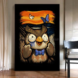 Van Gogh Museum Pokemon Anime Figures Pikachu Watercolor Painting Canvas HD Posters and Abstract Art Murals Picture Home Decor