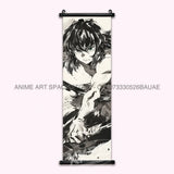 Demon Slayer Hanging Painting Anime Home Decoration Rengoku Kyoujurou Canvas Scrolls Pictures Himejima Gyoumei Poster Wall Art