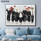 Anime Tokyo Revengers Poster Manji Gang Aesthetic Canvas Painting Posters and Prints Wall Art Picture For Living Room Decoration