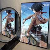 1pc Anime Attack On Titan Poster Self-adhesive Art Waterproof Paper Sticker Coffee House Bar Room Wall Decor