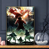 Anime Attack On Titan Poster HD Art Sticky Wall Waterproof Home Living Room Bar Decoration