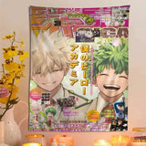 VIKAMA My Hero Academia Tapestry, Anime Wall Art, Cute Cartoon Print, Perfect for Bedroom, Living Room, Dorm Decor