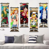 Anime Canvas Wall Art ONE PIECE Painting Hanging Scrolls Cartoon Modular Picture Poster for Home Decor