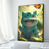 Anime Figures Hd Charizard Bulbasaur Squirtle Charmander Artwork Poster Canvas Painting Wall Art Home Room Decor