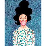 Cool Girl, Oil, Acrylic, Cnavas, Bedroom Wall Art Picture