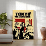 Anime T-Tokyo R-Revenger Poster Multi-Purpose Wall Art for Living Room Bedroom Office Hallway Bar Home Decor Gift