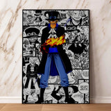 ONE PIECE Poster Canvas Painting Monkey D. Luffy Home Decoration No Frame Anime Wall Art Home Decor Picture Children's Gift