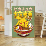Anime P-Pokemon Poster Art  canvas poster Coffee House Bar Room Wall Decor