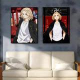 action anime Tokyo Revengers Poster HD Self-Adhesive Waterproof Wall Art Easy to Apply Multi-Scene Decor