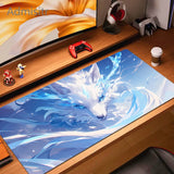 Pink Fox Mouse Mat Anime Kawaii Cute Mousepad Natural Rubber Gaming Table Pad Extra-large size Office Computer Mouse Desk Mats