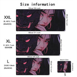Mask anime girl Mouse Pad Large Computer Office Game Table Mats XXL Rubber Anti-slip Gaming Keyboard Mousepads Long Desk Pads