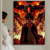 A-A-Attack On T-T-Titan S-s-Season Anime Painting Calligraphy HD Waterproof Canvas Poster Art: Aesthetic Wall Decor Home