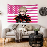 VIKAMA Bakugo Katsuki Tapestry, My Hero Academia Bnha Wall Art, Anime Fan Gift, Bedroom & Living Room Aesthetic Decor
