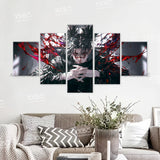 Anime Jujutsu Kaisen Character 5PCS Home Decor Canvas Paintings Pictures Wall Art Printed Poster No Frame Artwork Living Room