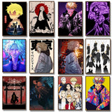 Japanese Anime Figure Tokyo Revengers Poster Aesthetic Mikey Hanma Shuji Manga Canvas Painting Wall Art Mural Kawaii Room Decor