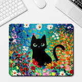 Small Anime Kawaii Black Cat Mouse pad Cartoon Desk mat Gaming Keyboard Table Mat Office Decor for PC Mouse Carpet Computer game