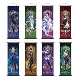 Genshin Impact Scroll Canvas Painting Columbina Sandrone Flins Home Decor Wall Hanging Anime Poster Wall Art Room Decoration