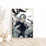 1pc Anime J-Jujutsu K-Kaisen M-Mahito Poster Sticky Wall Art Printing Waterproof Home Living Bed Room Aesthetic Decor