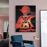 Anime Luffy Poster Printing Canvas Painting Home Living Room Suitable for Bedroom Bar Cafe Entrance Art Wall Painting Decoration