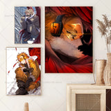 Anime My Hero Academia Hawks Classic Anime Poster Self-adhesive Art Waterproof Paper Sticker Coffee House Bar Room Wall Decor