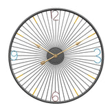 Wall Clock Living Room Silent Clock Round Iron Art