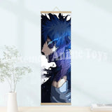 My Hero Academia Poster: Wooden-framed Scroll, HD Quality Wall Art, Wall Decoration for Game Rooms and Bedrooms