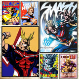 My H-hero A-academia all might anime Poster Versatile HD Waterproof Wall Art Self-Adhesive Decor for Any Space Ideal Gift