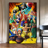 Anime One Piece Monkey D. Luffy Poster Canvas Painting Living Room Bedroom Entrance Cafe Wall Art Painting Room Decor HD Picture