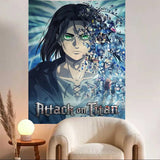 A-Attack on Titan Tapestry Art Printing Japanese Wall Tapestry Anime Wall Hanging Home Decor