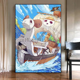Anime Ship One Cartoon One Piece Poster Print Canvas Painting Wall Art Mural Suitable for Cafe Home Wall Decoration Picture Gift