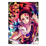 Anime Demon Slayer Poster for Wall Art Wallpaper Kimetsu No Yaiba Picture Print Canvas Painting Home Kawaii Room Decor Aesthetic
