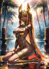 Fantasy Art Sexy Cartoon Animal Roleplay Anime Girl Dark Demon Witch Abstract Poster Canvas Painting Wall Art Picture Home De