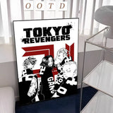 1pc Anime Tokyo Revengers Poster Sticker Print Waterproof Wall Art For Living Room Bedroom Home Decor