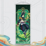 Xiao Yelan Kazuha Hutao Genshin Impact Scroll Canvas Wall Hanging Painting Home Decor Anime Poster Wall Art Room Decoration