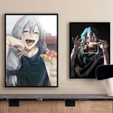 1pc Anime J-Jujutsu K-Kaisen M-Mahito Poster Sticky Wall Art Printing Waterproof Home Living Bed Room Aesthetic Decor