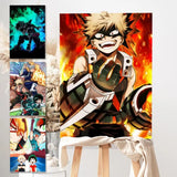 M-My Hero AcademiaS Anime Poster HD Waterproof PVC Wall Art - Aesthetic Removable For Office Home Bedroom