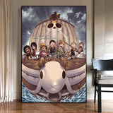 Anime Ship One Cartoon One Piece Poster Print Canvas Painting Wall Art Mural Suitable for Cafe Home Wall Decoration Picture Gift