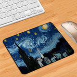 Van Gogh Illustration Anime Mouse Pad Kawaii Pc Accessories Gaming Laptops Mousepad Gamer Deskmat Desk Protector Keyboard Mat