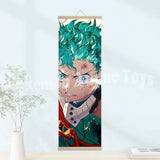 My Hero Academia Poster: Wooden-framed Scroll, HD Quality Wall Art, Wall Decoration for Game Rooms and Bedrooms