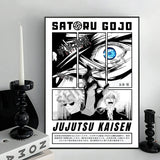 Jujutsu Kaisen Anime Wall Art Prints Poster Gojo Satoru Fujiwara Megumi Itadori Yuji Canvas Painting Home Decor Poster Fans Gift